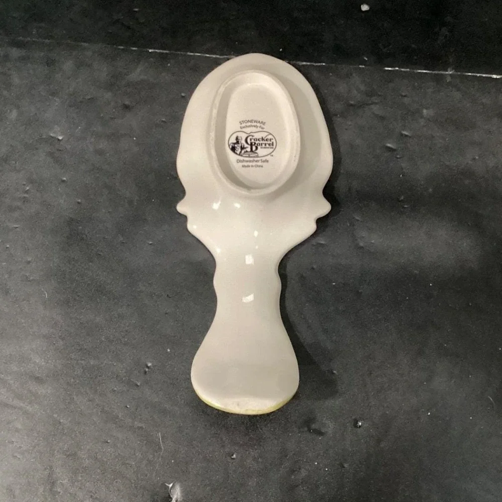 Cracker Barrel Harvest Spoon Rest, Autumn Ceramic Holder, Seasonal Tableware